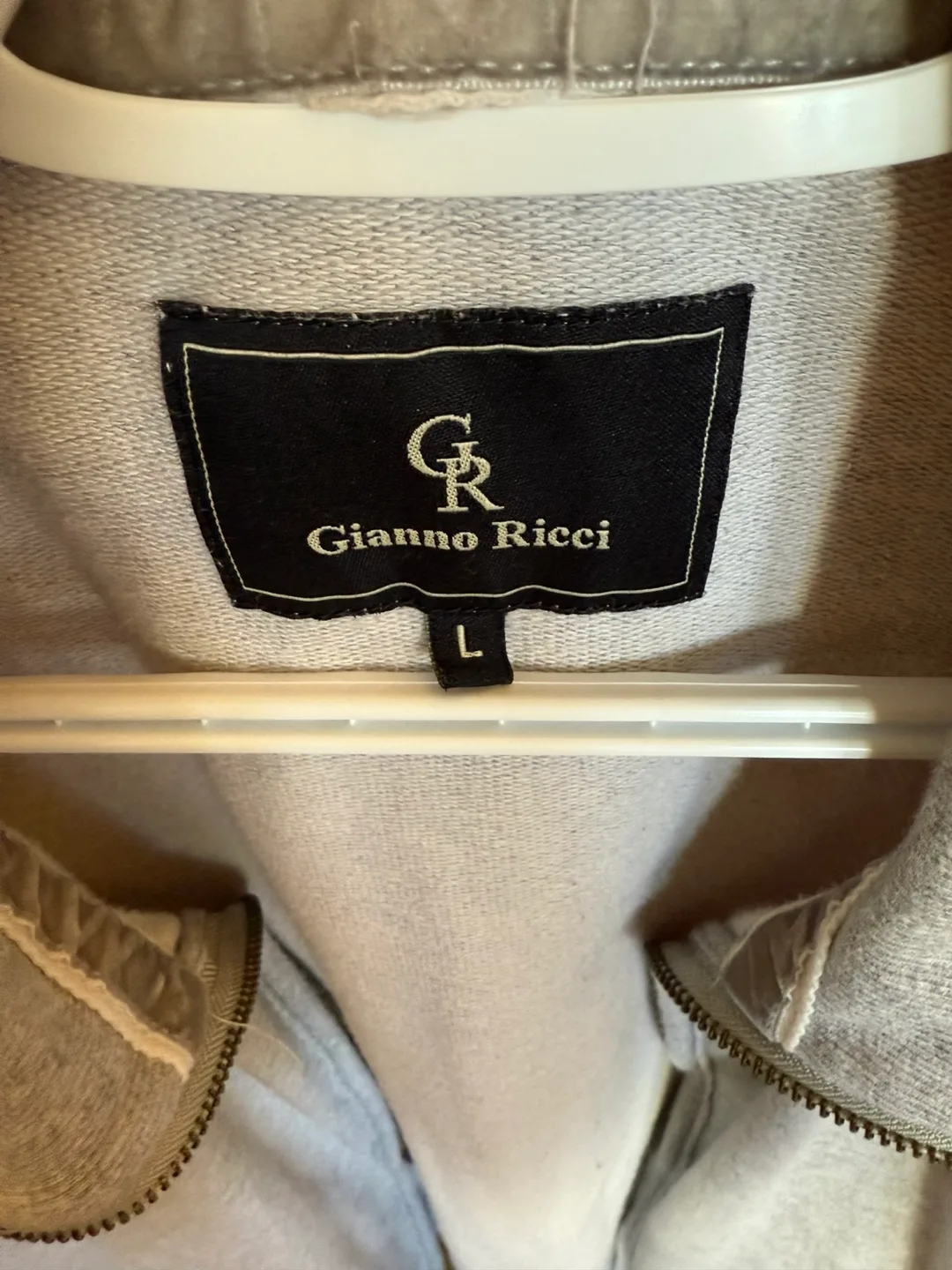 Gianno Ricci Men's Grey Zip-Up sweater/Jacket Size Large💚 image indicator(4)