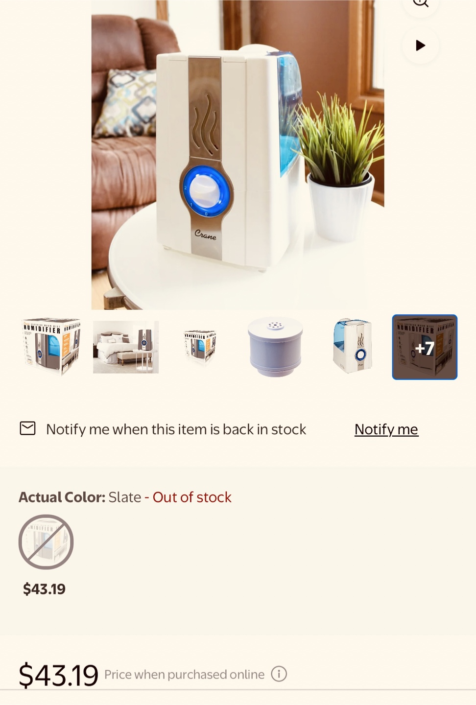 Crane Humidifier - Soothing Warm Mist - photo 2