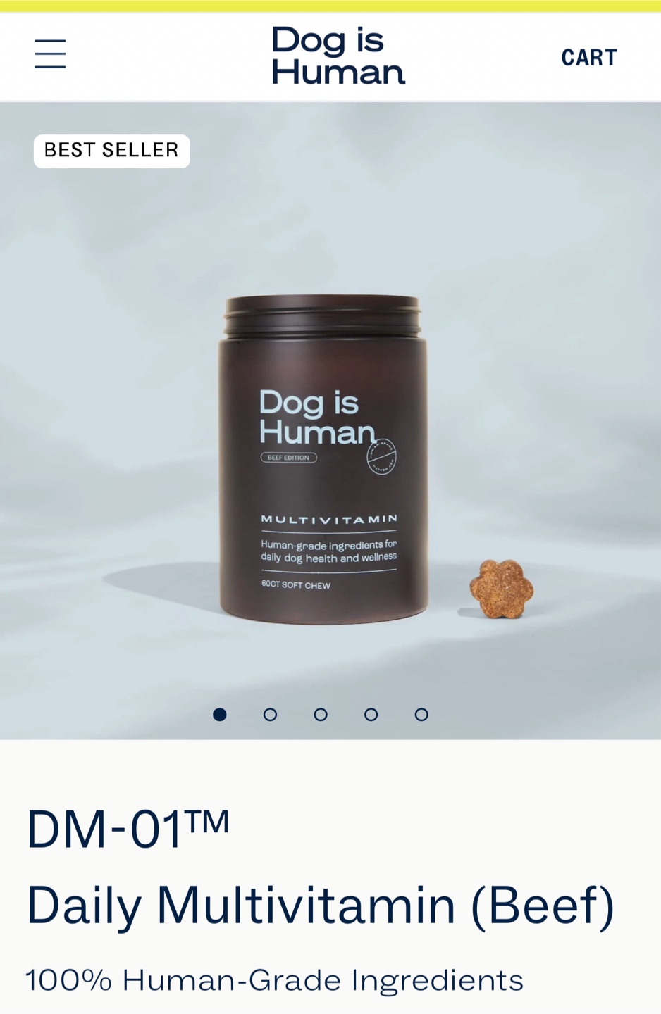 Dog is Human DM-01 Daily Multivitamin (Beef)