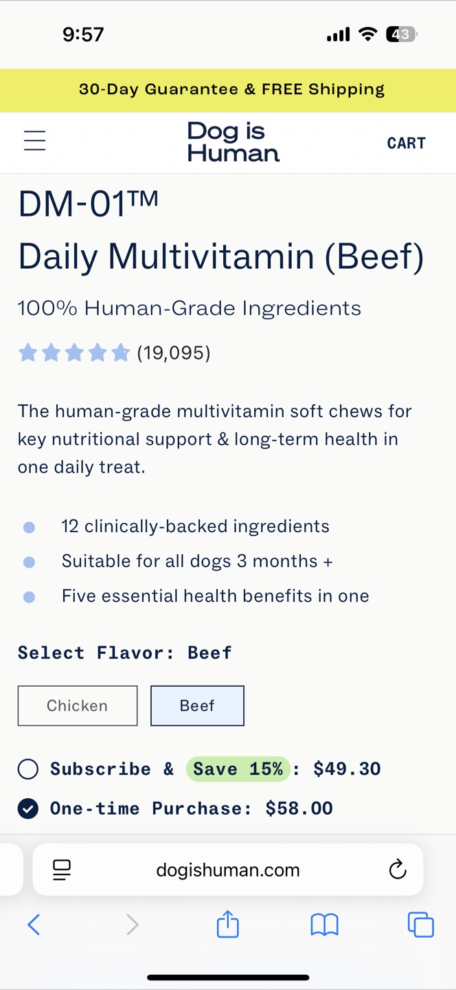 Dog is Human DM-01 Daily Multivitamin (Beef) - photo 2