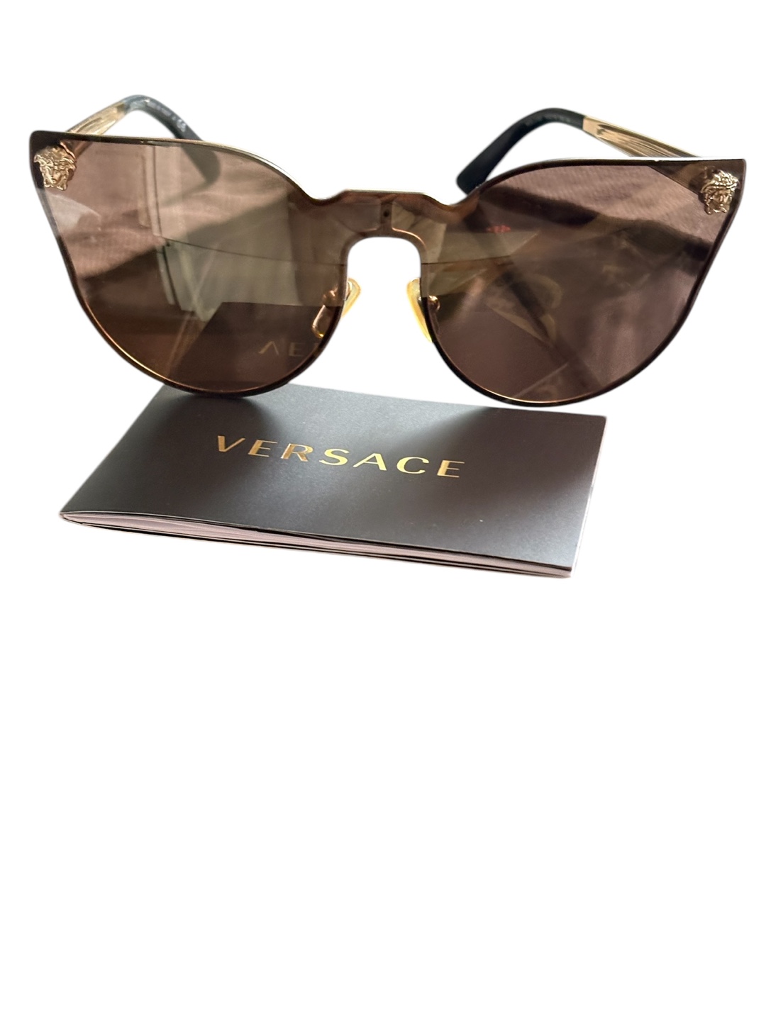 Versace Sunglasses - Gold Frame, Brown Lenses