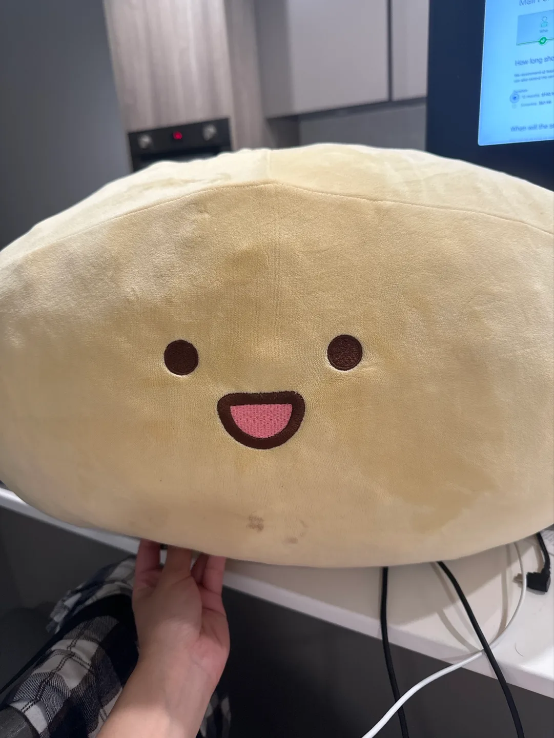 Adorable Smiley Face Plush Pillow