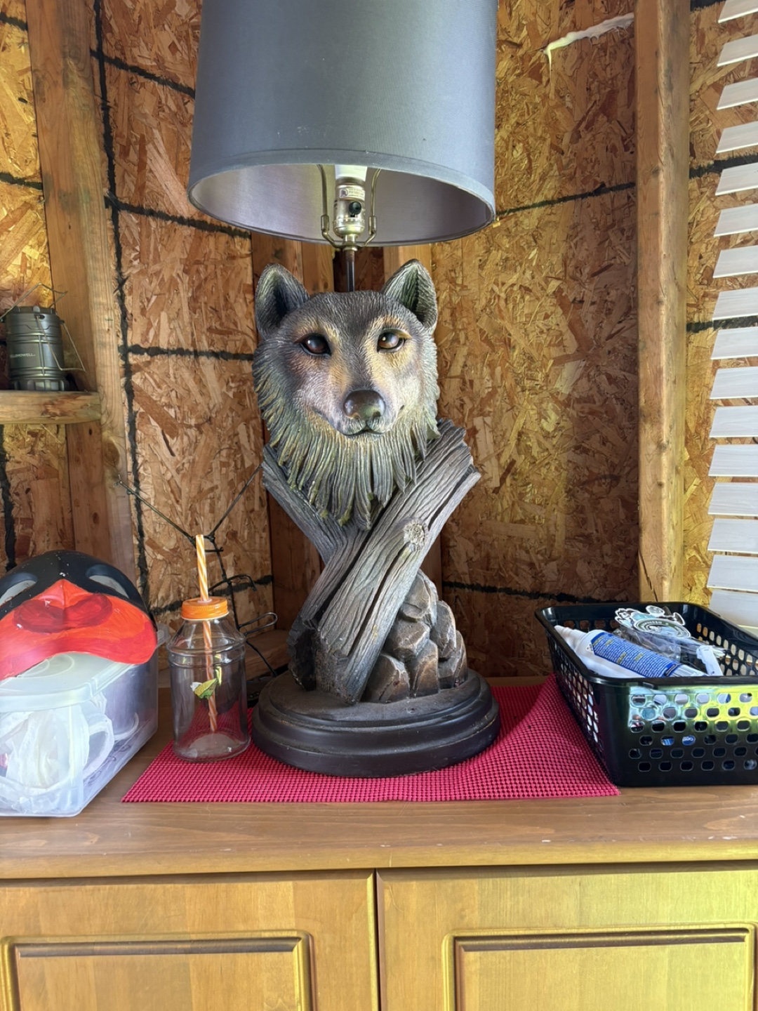 Wolf-themed Glass-top Coffee Table - photo 3