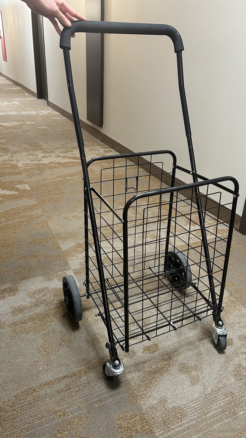 Black Foldable Shopping Cart