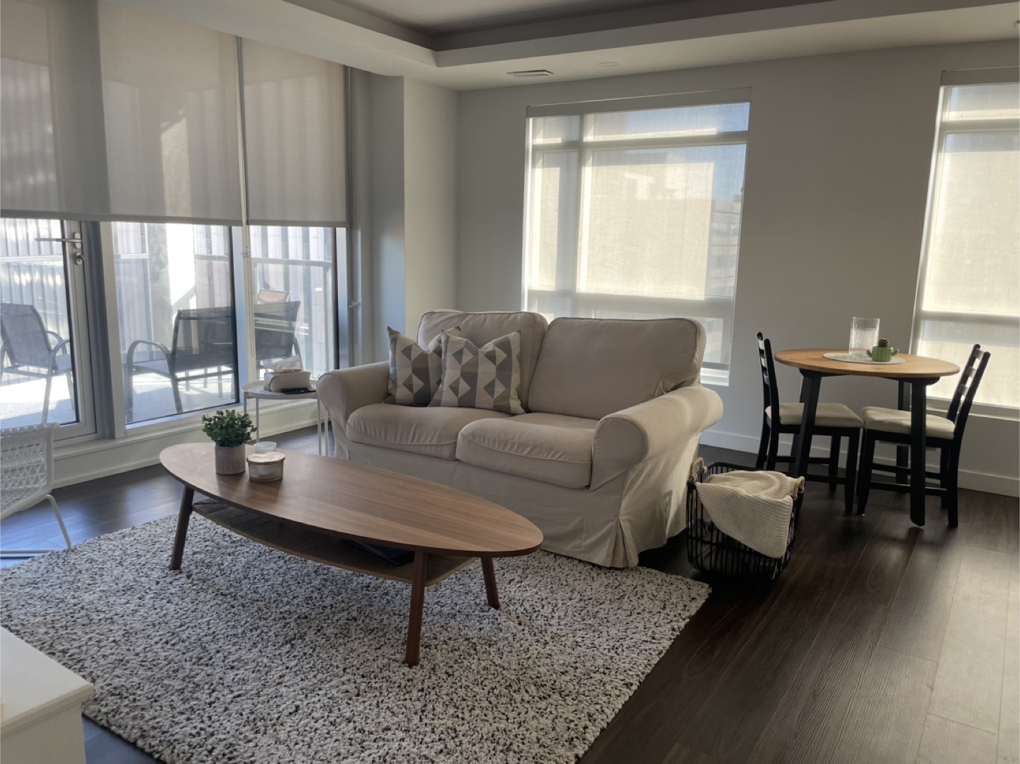 IKEA Loveseat - Beige Slipcovered Sofa