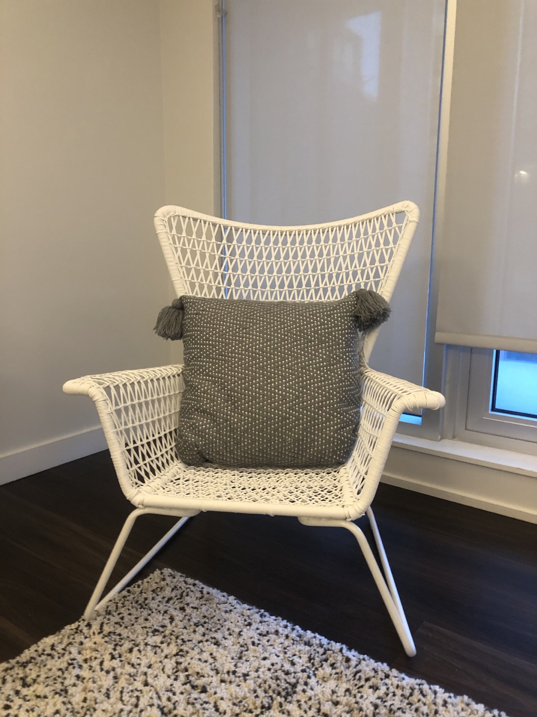 White Wicker Accent Chair