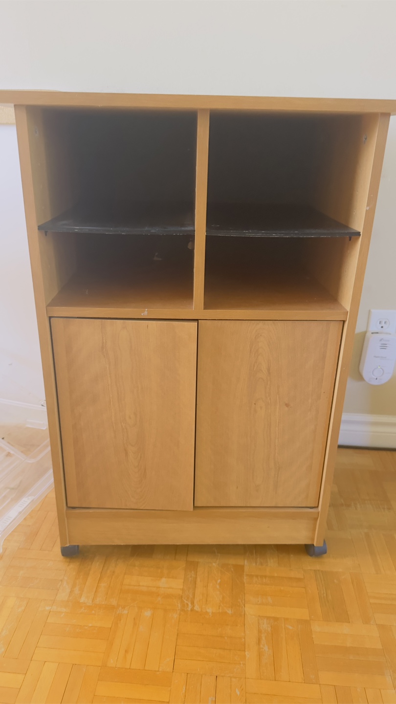 Corner Storage Table with wheels