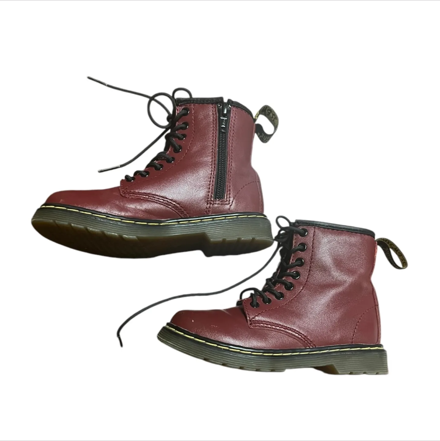 Dr. Martens Kids' Cherry Red Leather Boots - 11c (GUC) image indicator(2)