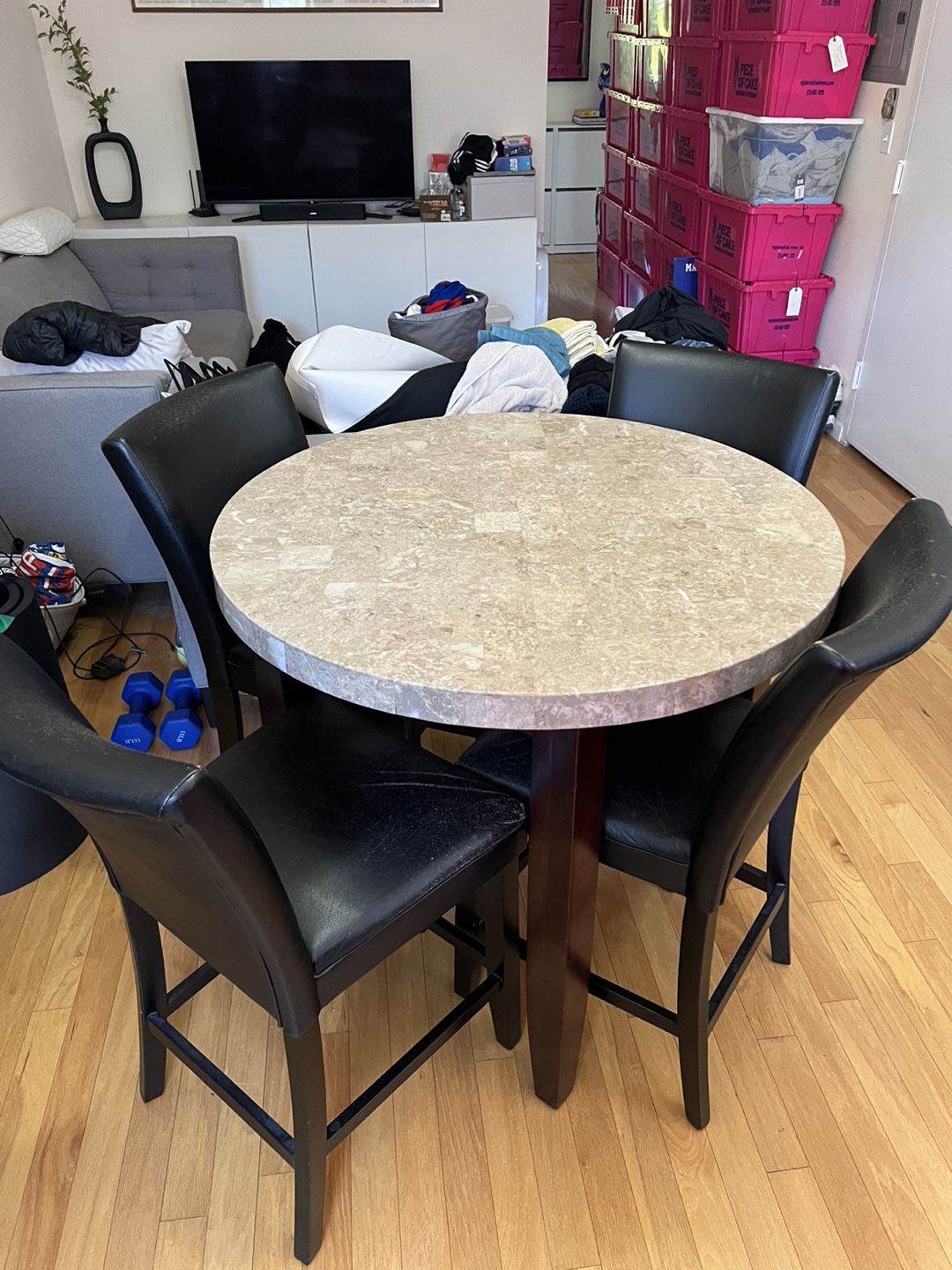 Marble Table with Chairs