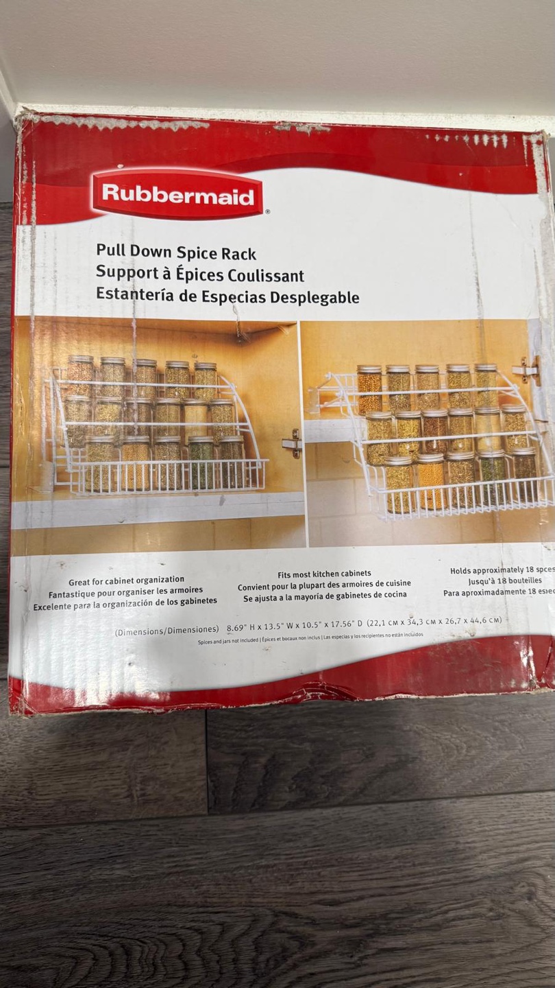 Rubbermaid Pull Down Spice Rack