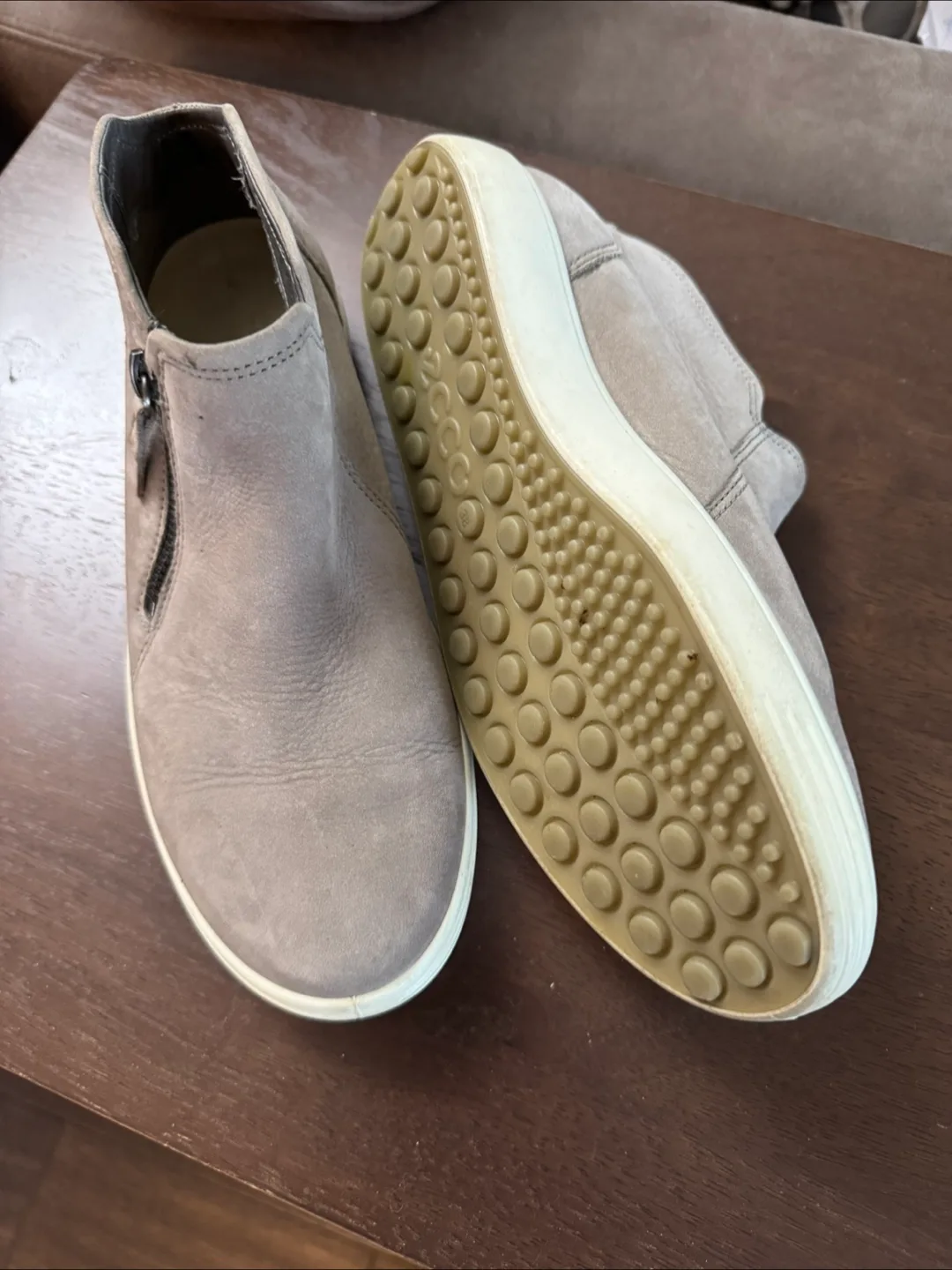 ECCO Women's Grey Suede Ankle Booties Size 38 image indicator(2)