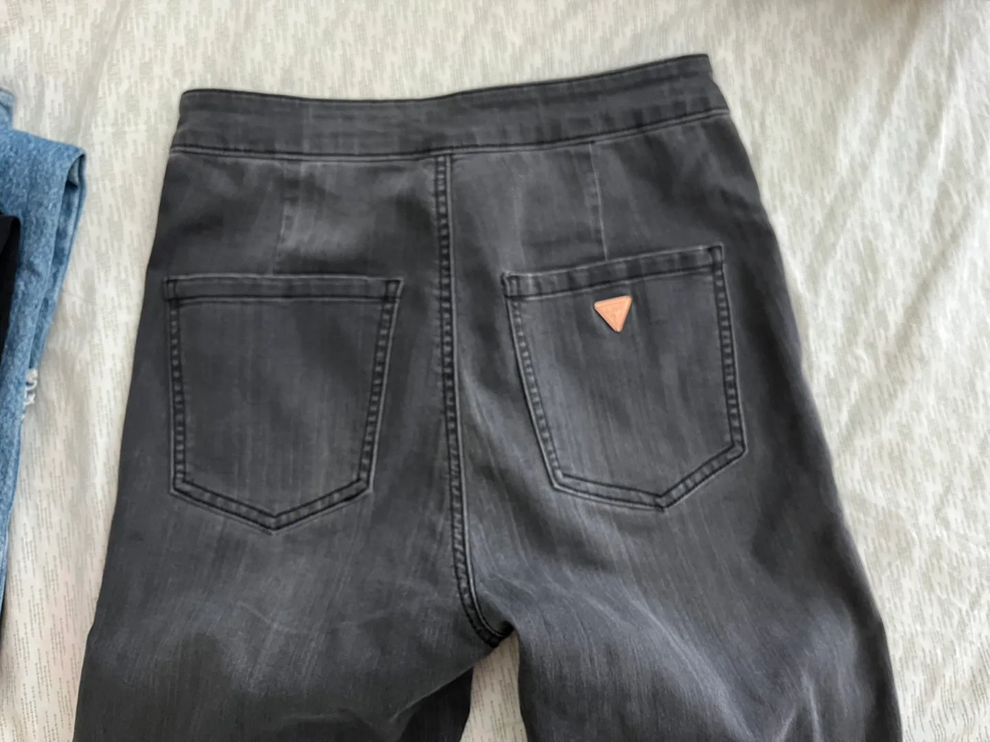 Guess High-Waisted Skinny Jeans with Knee Rips image indicator(3)
