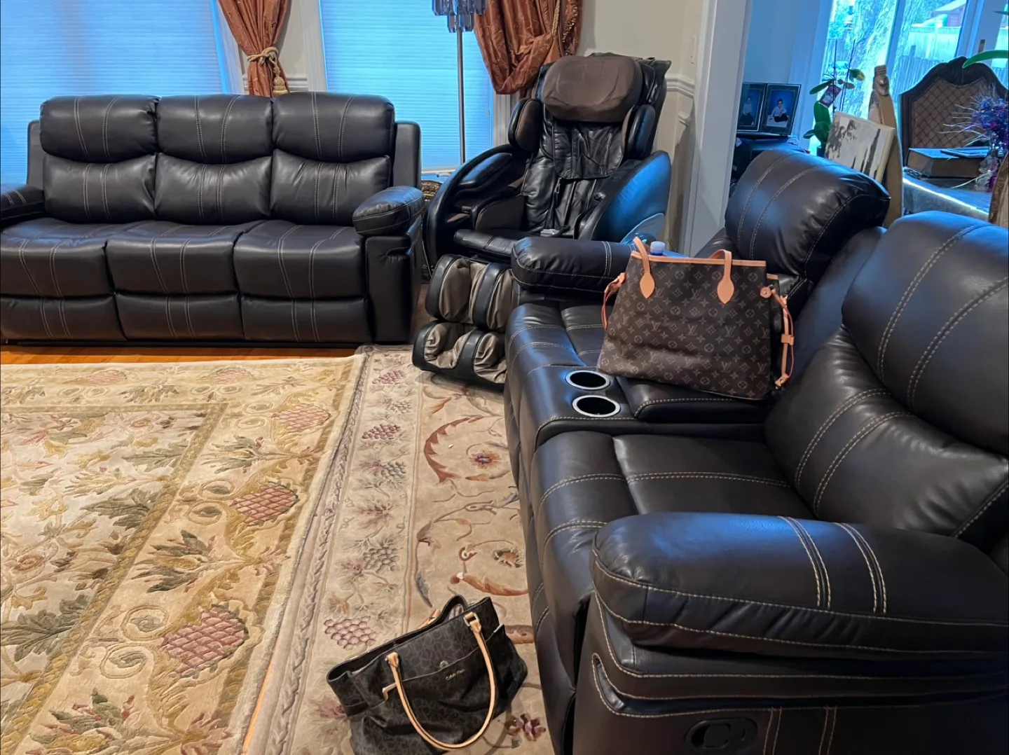 Large Framed Artwork Set: Coastal Scene & The Last Supper image indicator(9)