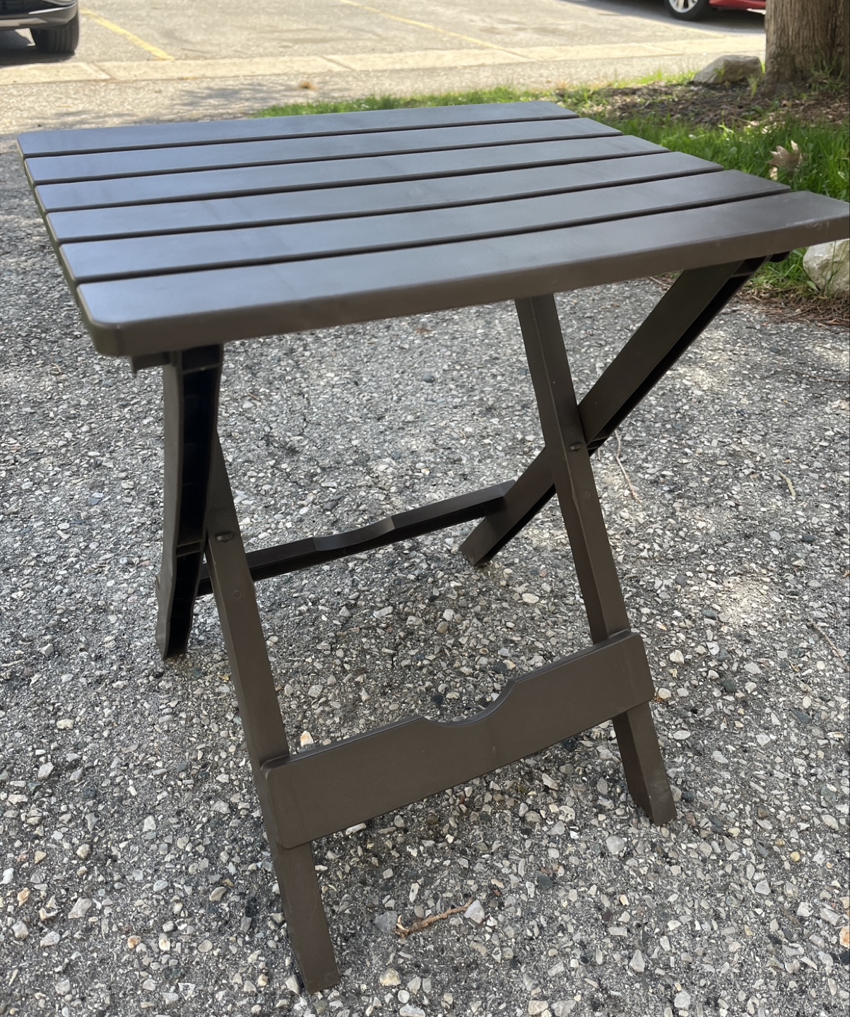Brown Plastic Patio Table - photo 2