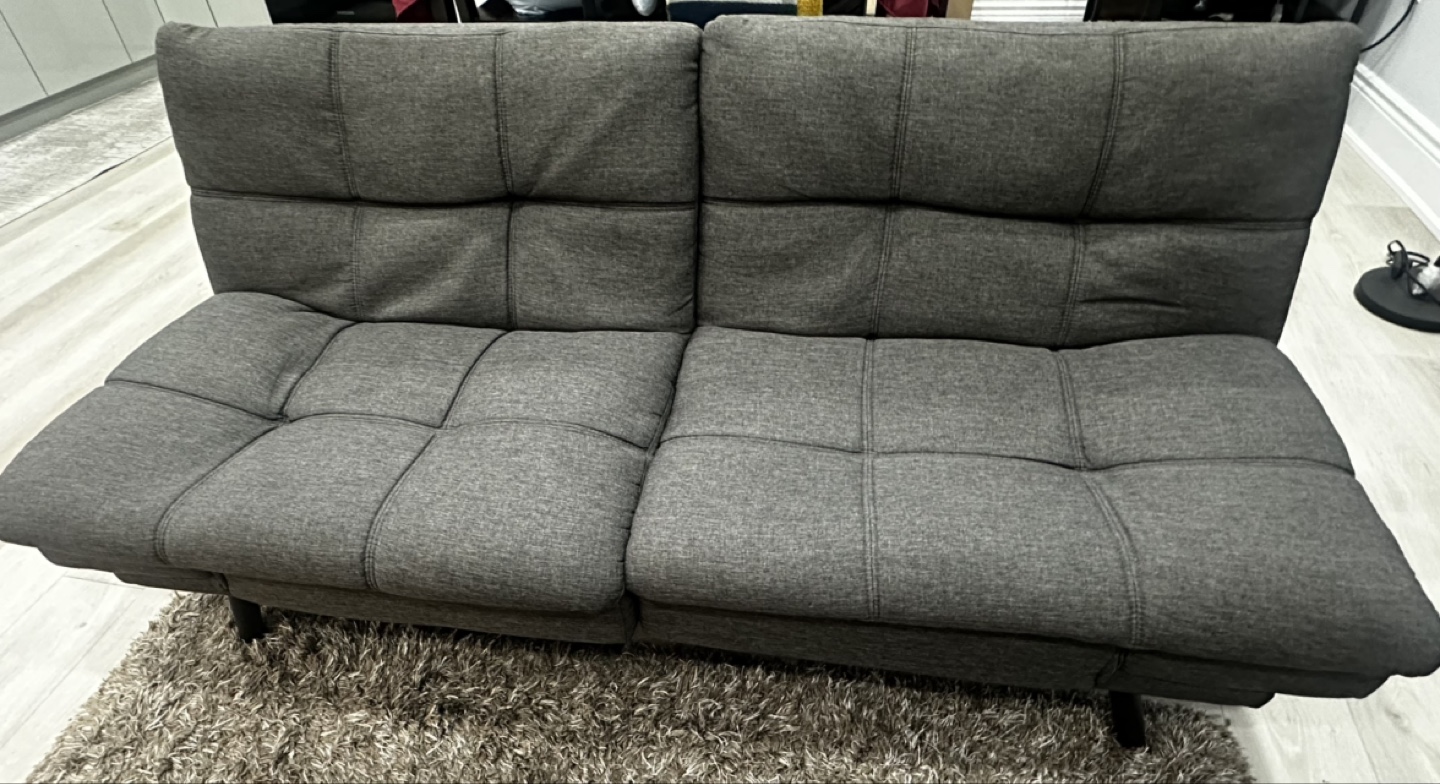 Grey Futon Sofa Bed - photo 2