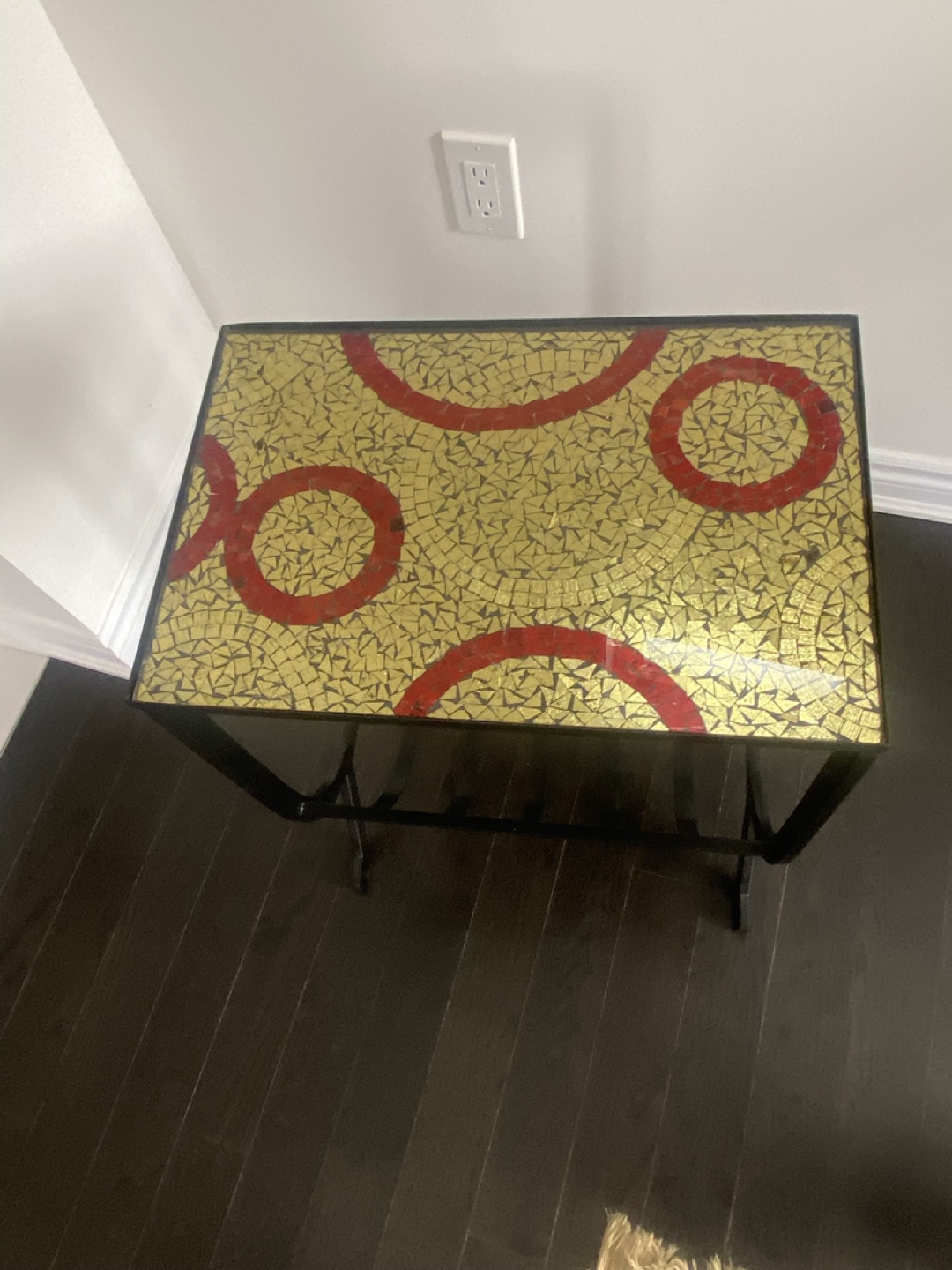 Unique Mosaic Top Side Table with Magazine Rack - photo 2
