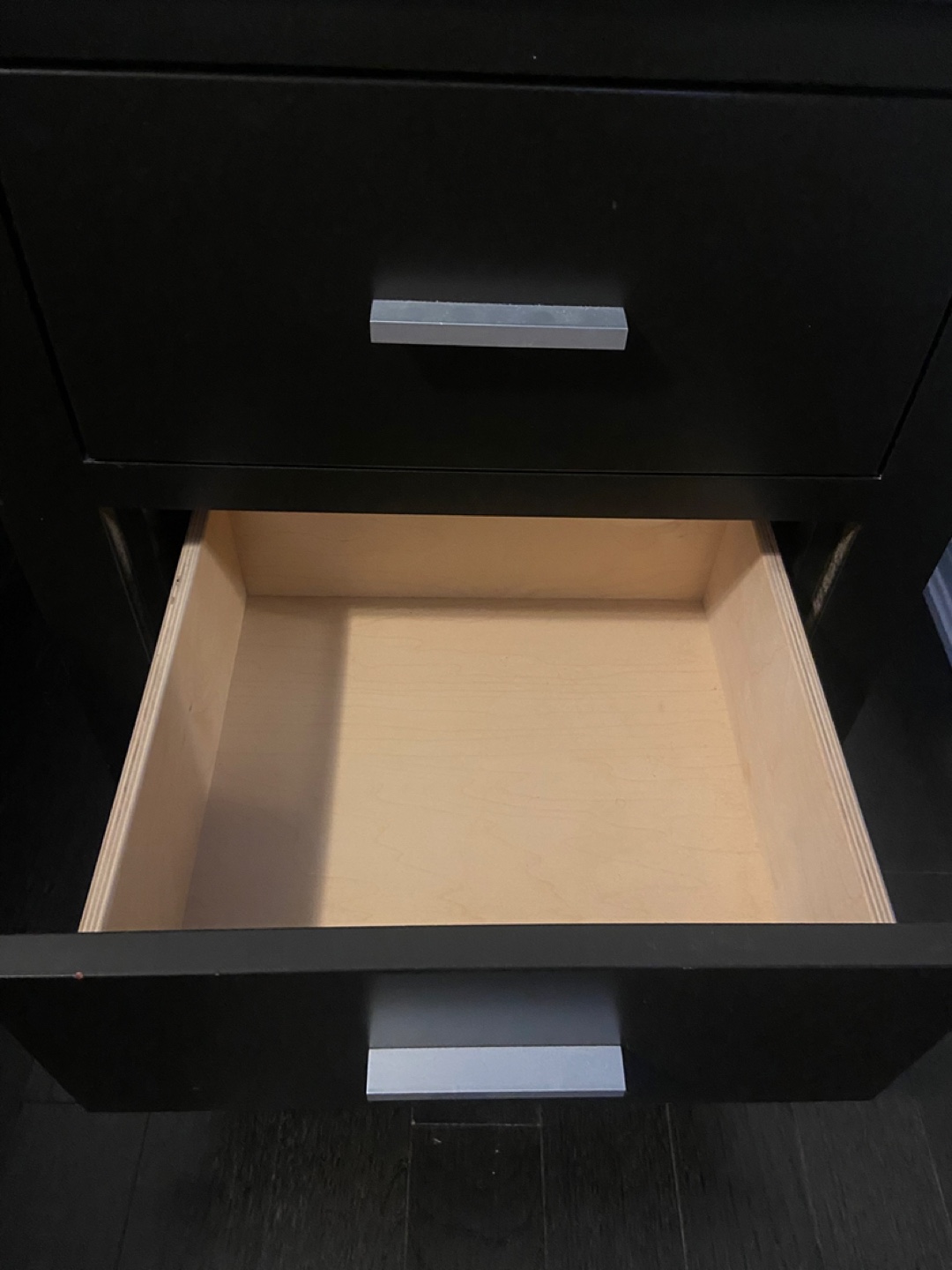 Pair of dark brown Two-Drawer Nightstands - photo 4