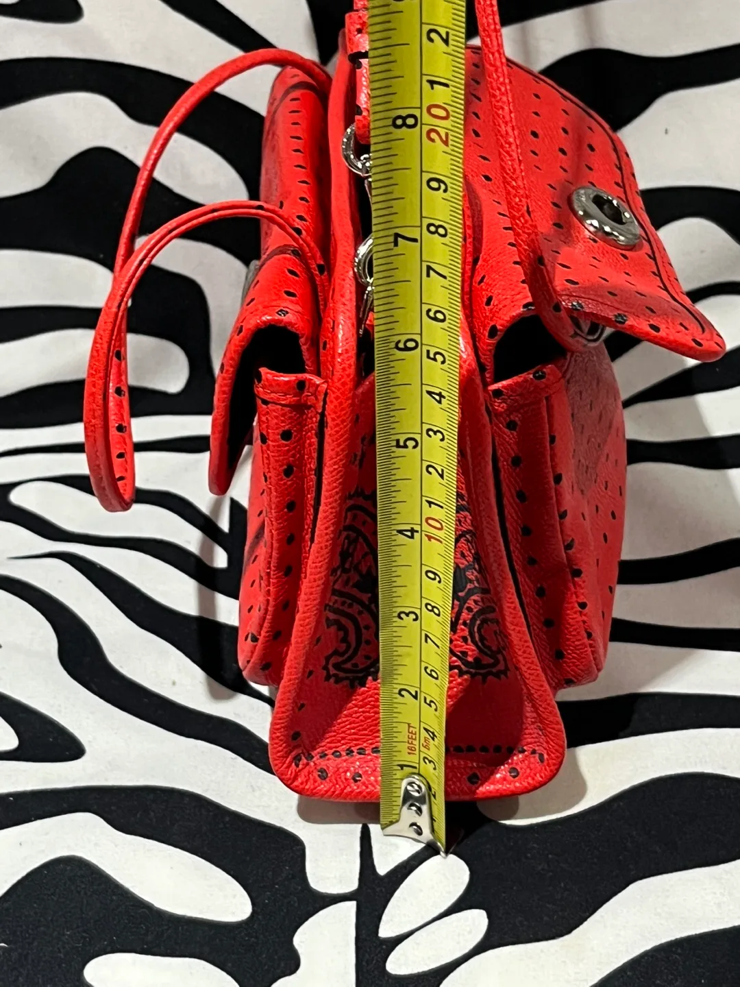 ❤️ Coach Red Polka Dot Shoulder Crossbody 2 Way Bag image indicator(7)