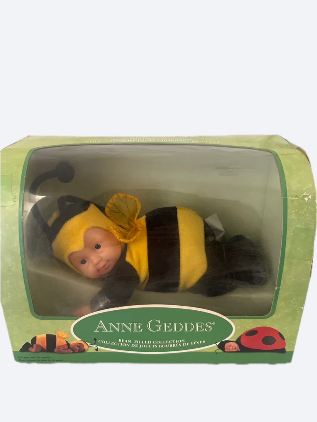 Anne Geddes Bean Filled Bee Baby Doll in the Box