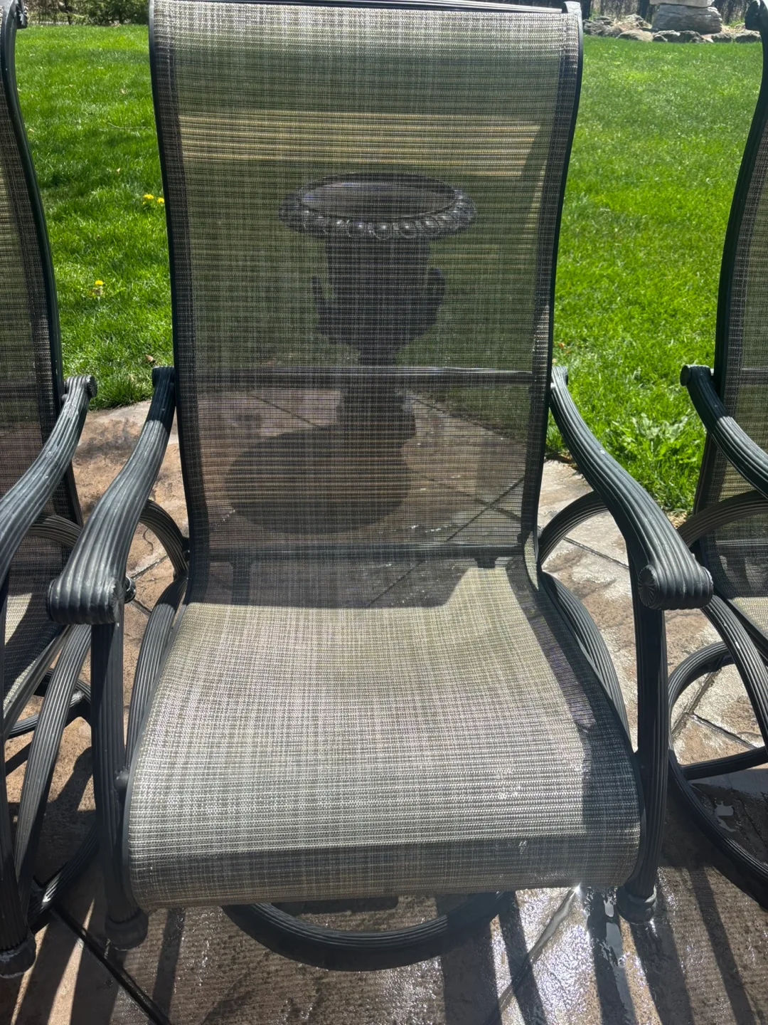 4 Rocker, 360° Swivel Outdoor Sling Chair image indicator(4)