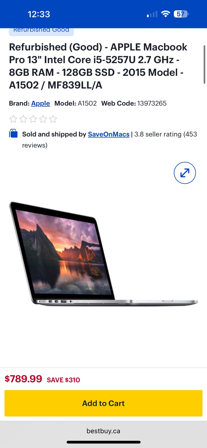 Apple Macbook Pro 13" - 2015 Model - photo 2