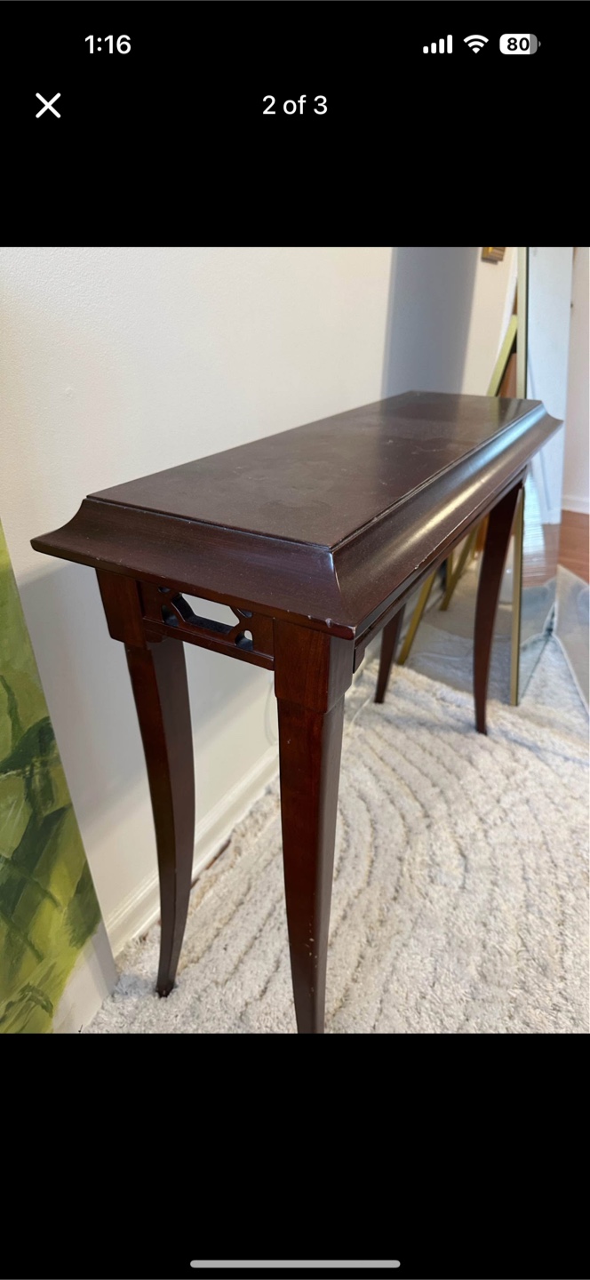 Red cypress wood table - photo 2