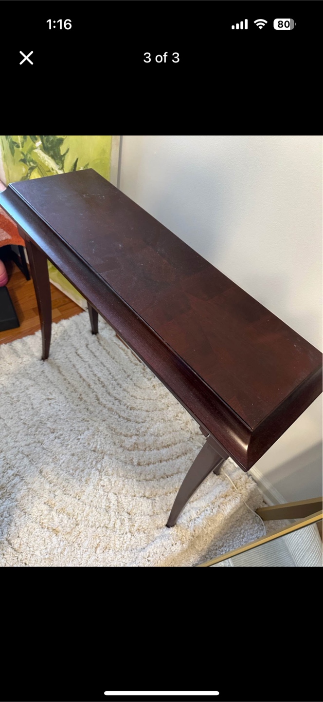Red cypress wood table - photo 3
