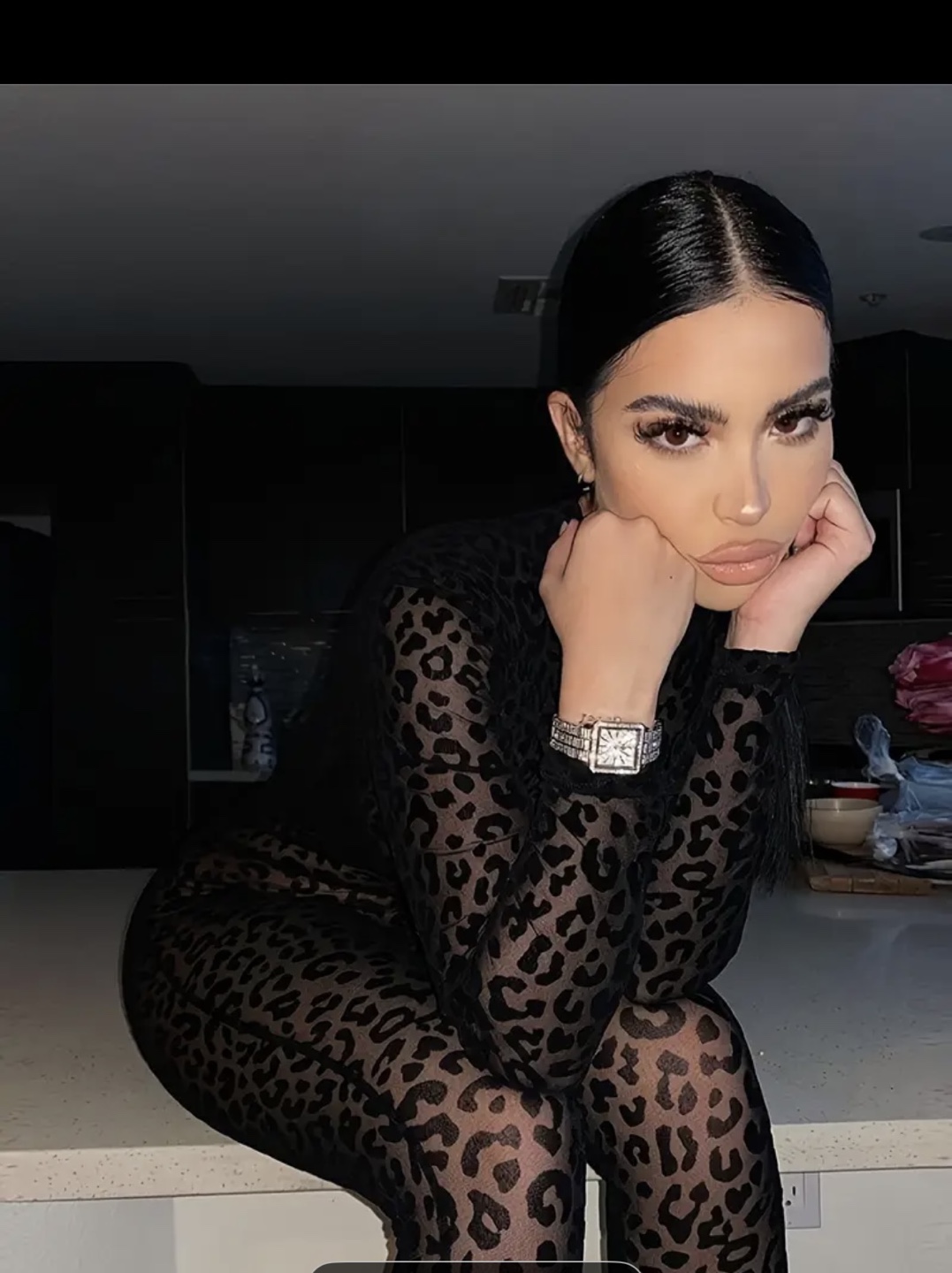 Sheer Leopard Print bodysuit - photo 4