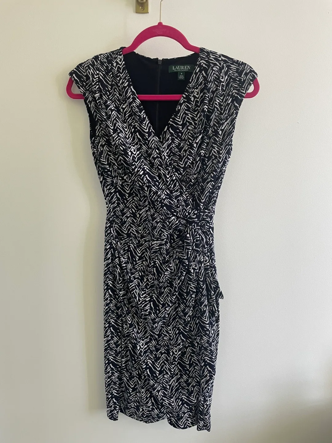 Lauren Ralph Lauren Black and White Wrap Dress thumbnail