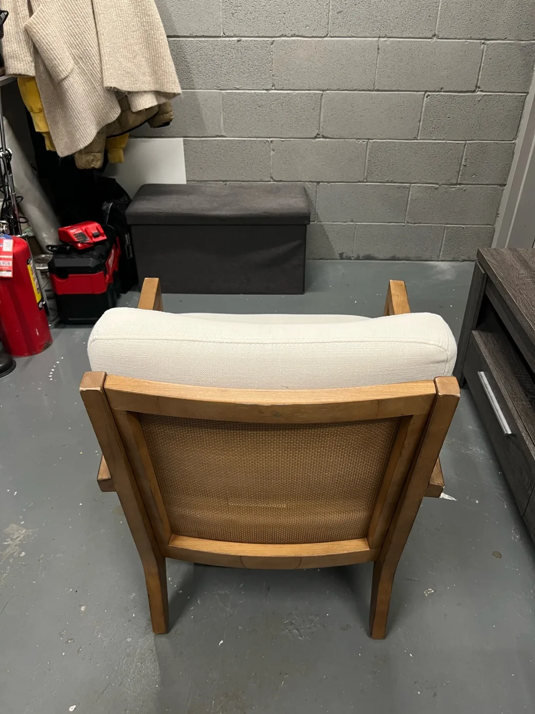 Mid-Century Modern Accent Chair with Cane Back image indicator(3)