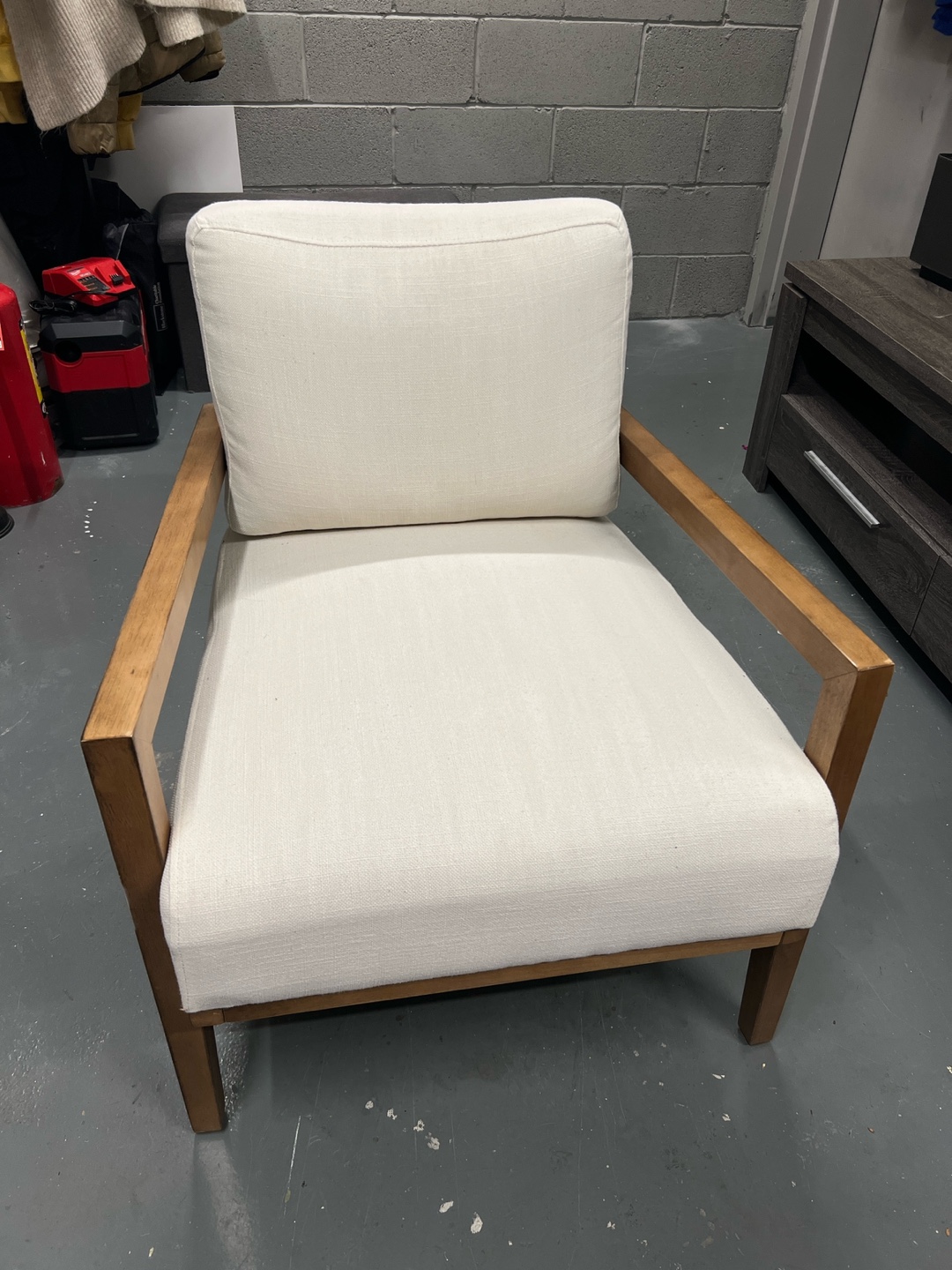Mid-Century Modern Accent Chair with Cane Back - photo 5