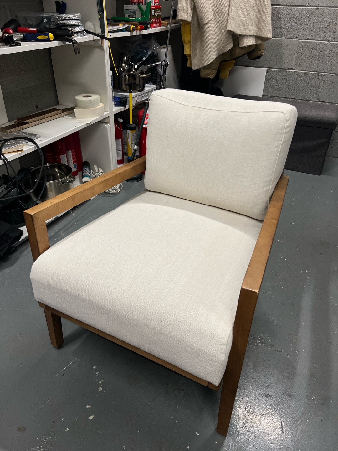 Mid-Century Modern Accent Chair with Cane Back - photo 4