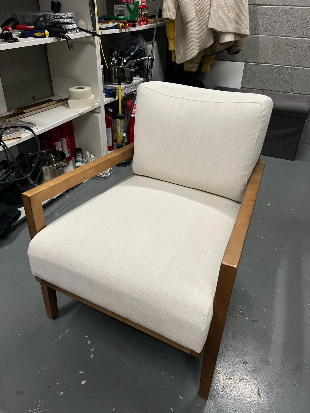Mid-Century Modern Accent Chair with Cane Back image indicator(4)