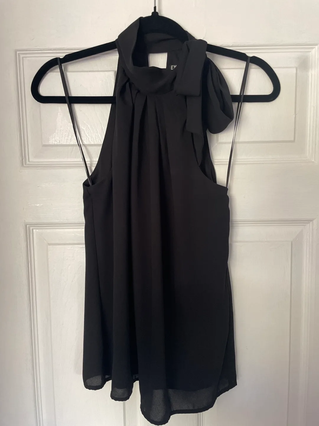 Express Black Halter Neck Top XS thumbnail