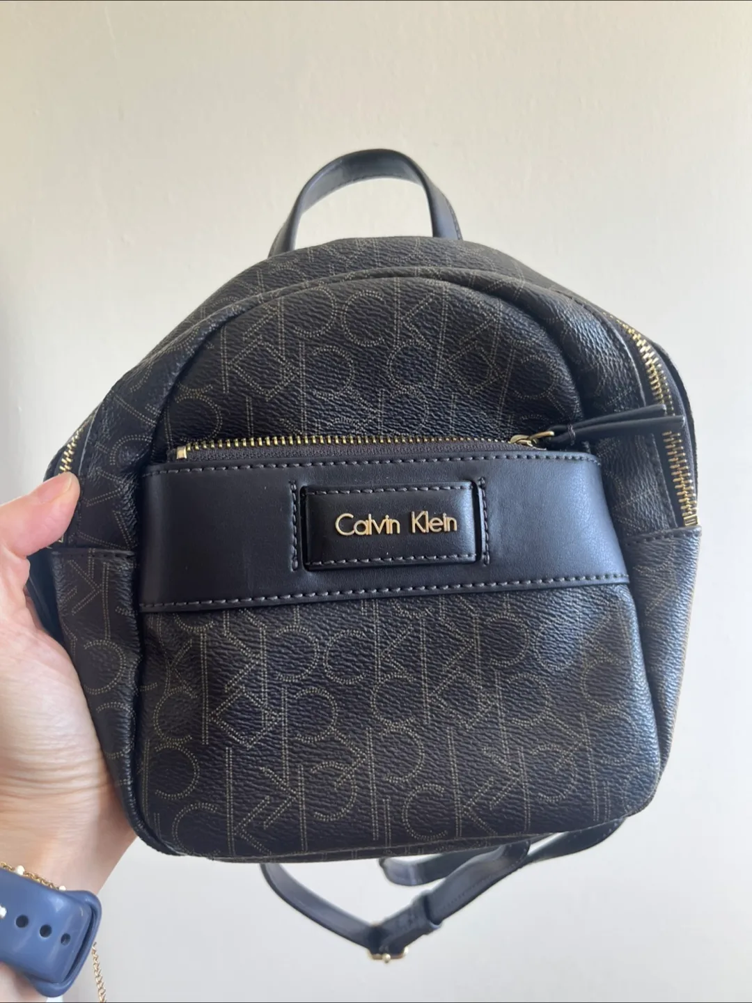 Calvin Klein Mini Backpack Brown Monogram thumbnail