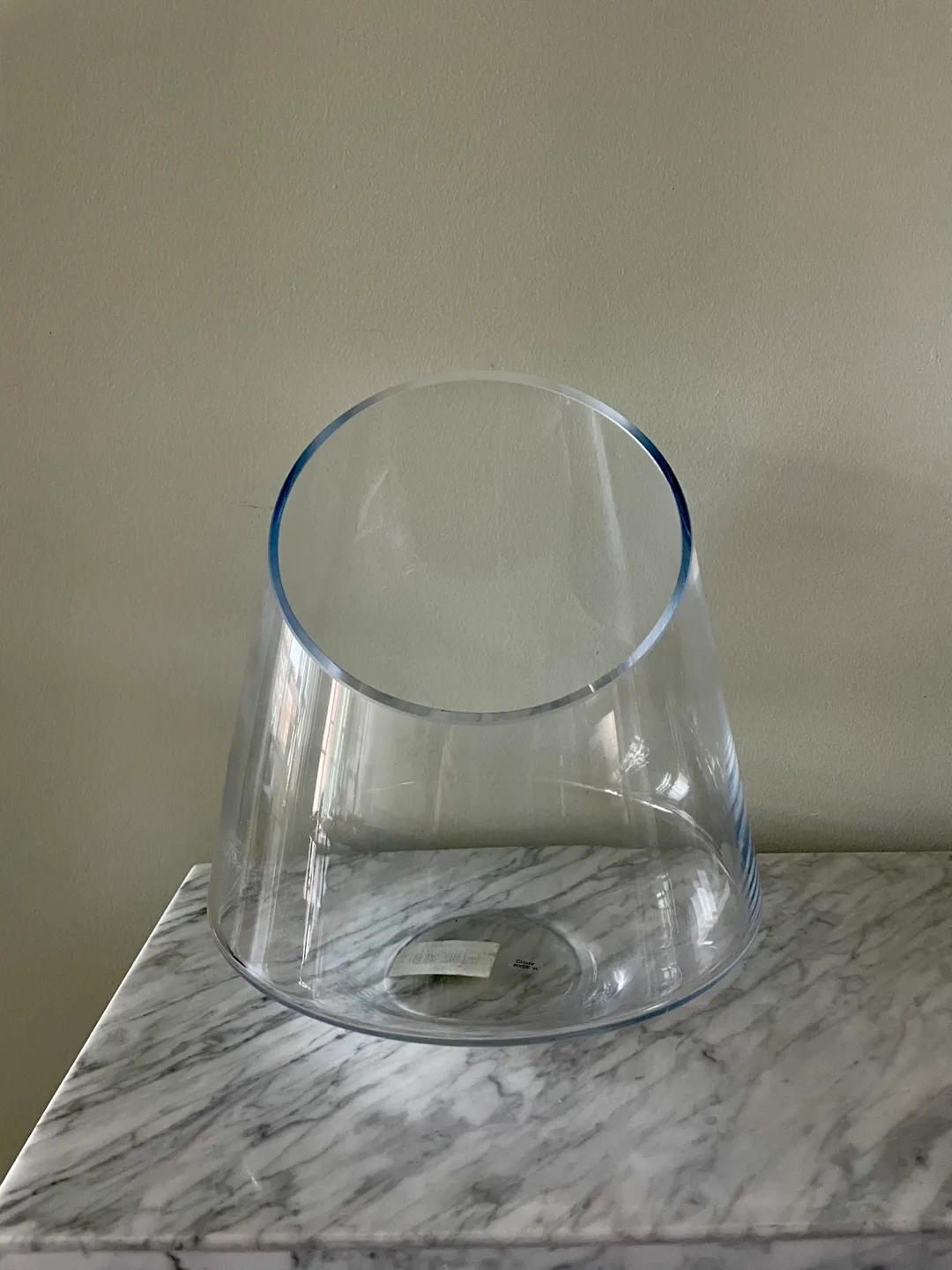 Clear Glass Vase, Modern Design thumbnail