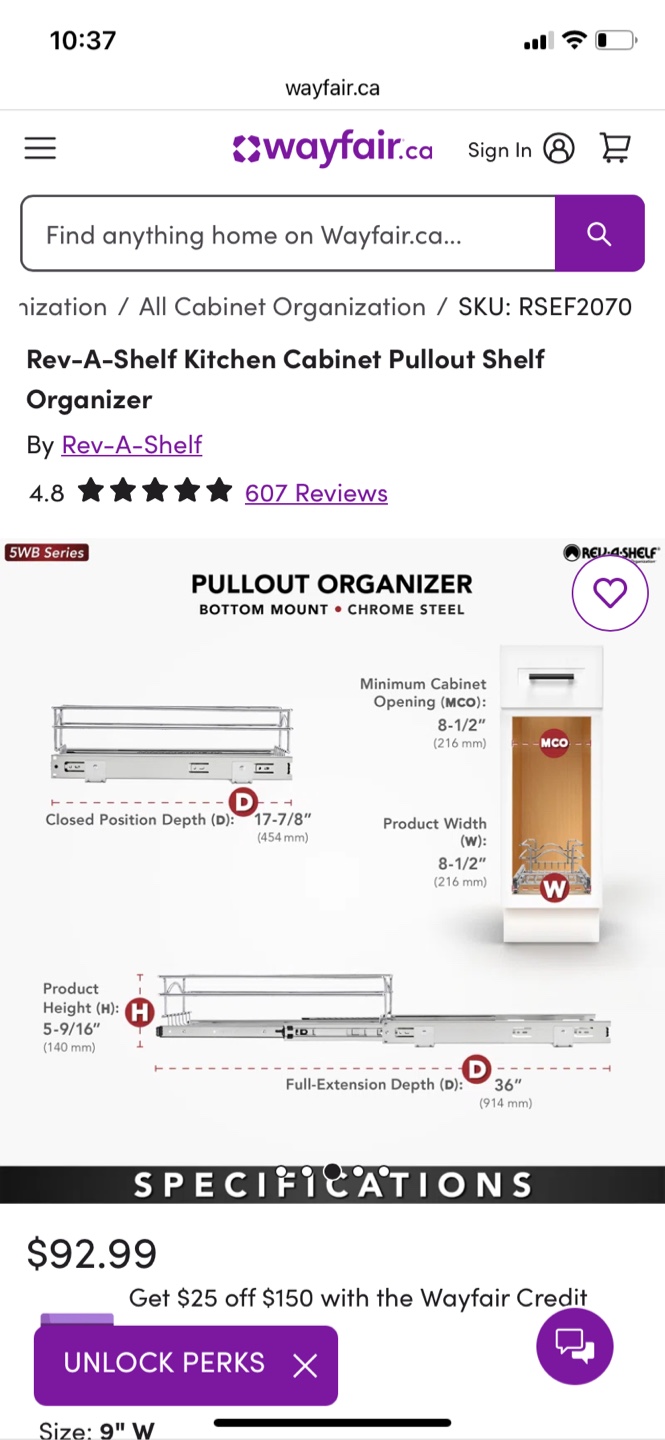 9" Single Tier Kitchen Cabinet Pullout Shelf Organizer - photo 3