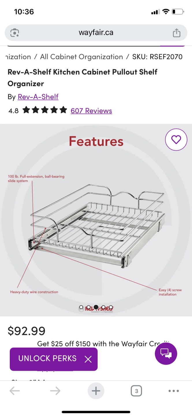 9" Single Tier Kitchen Cabinet Pullout Shelf Organizer - photo 4
