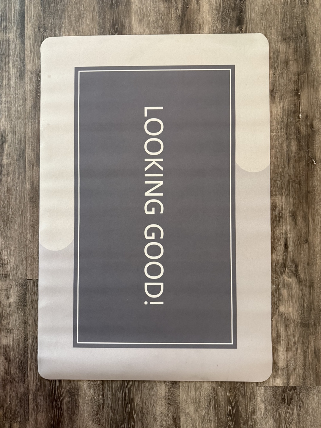 Bathroom  Mat, Grey,  "Looking Good!"