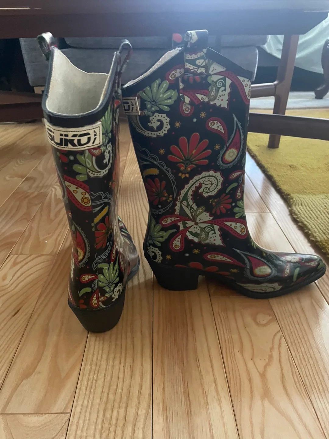 SUKIO Women's Cowboy Rain Boots image indicator(2)