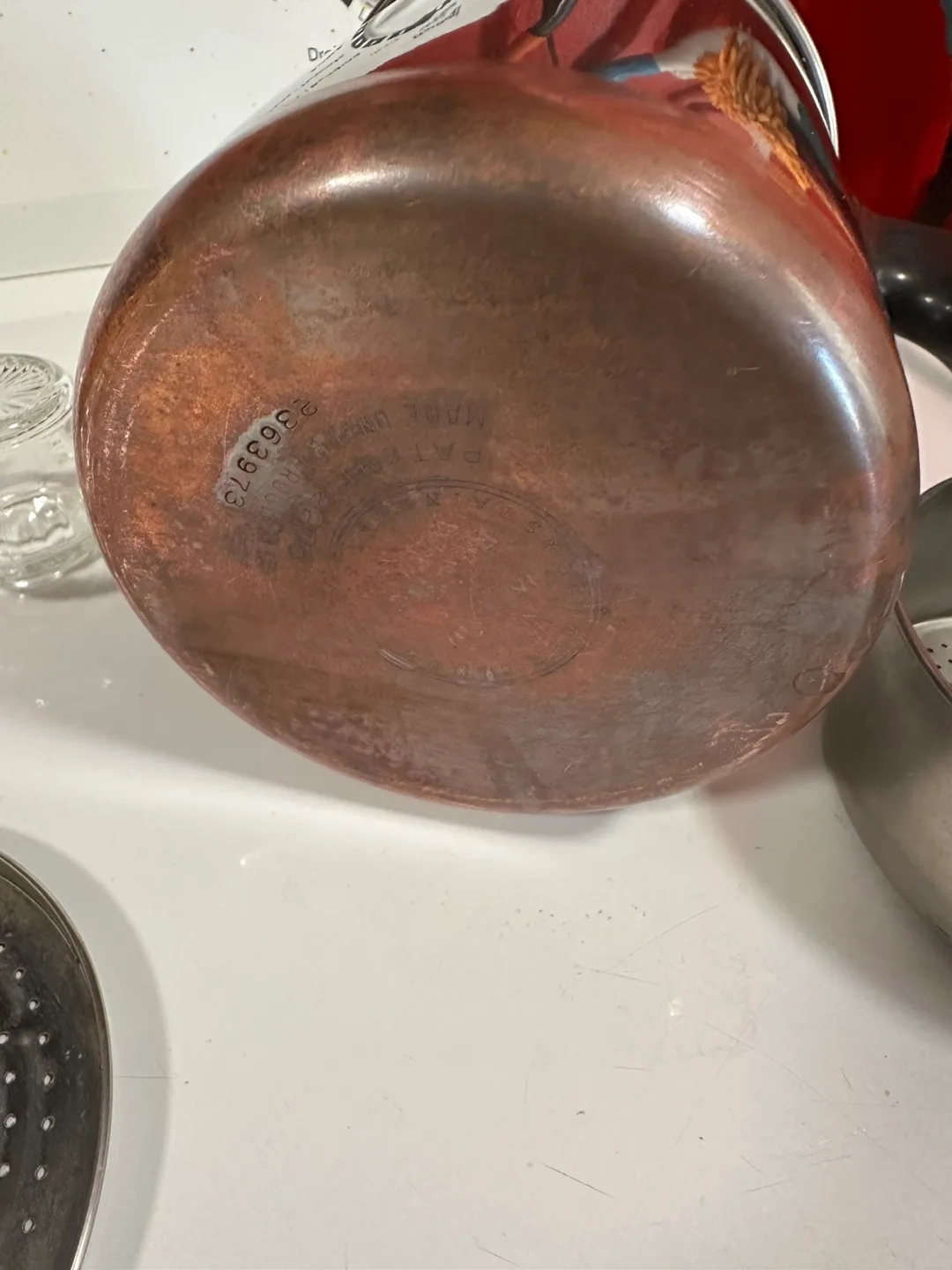 Vintage Stainless Steel Percolator copper bottom Coffee Pot image indicator(2)