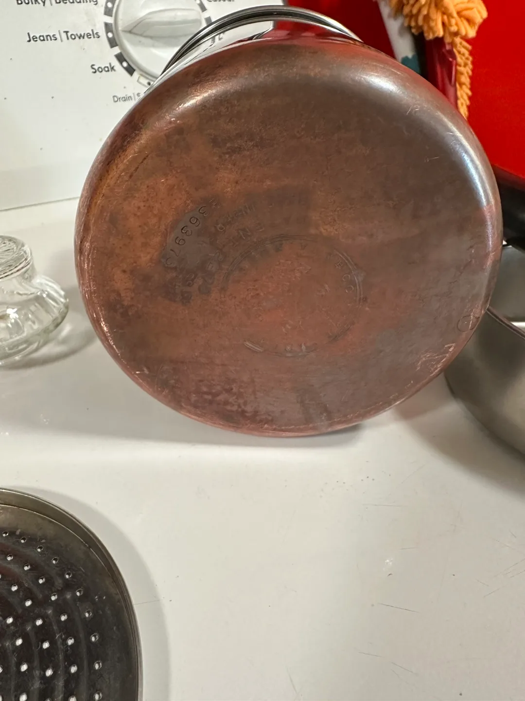 Vintage Stainless Steel Percolator copper bottom Coffee Pot image indicator(9)