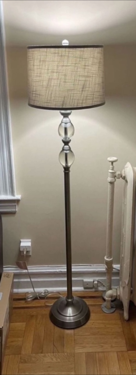 Elegant Floor Lamp with Glass Accents