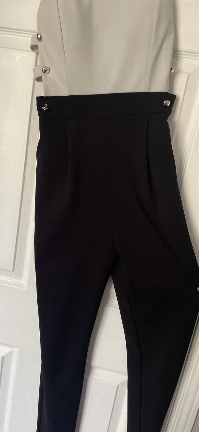 Black and White Cut-Out Jumpsuit- Small image indicator(2)