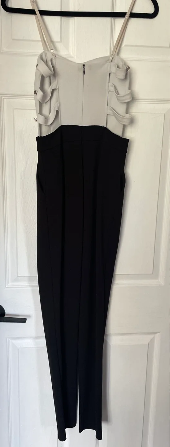 Black and White Cut-Out Jumpsuit- Small image indicator(3)
