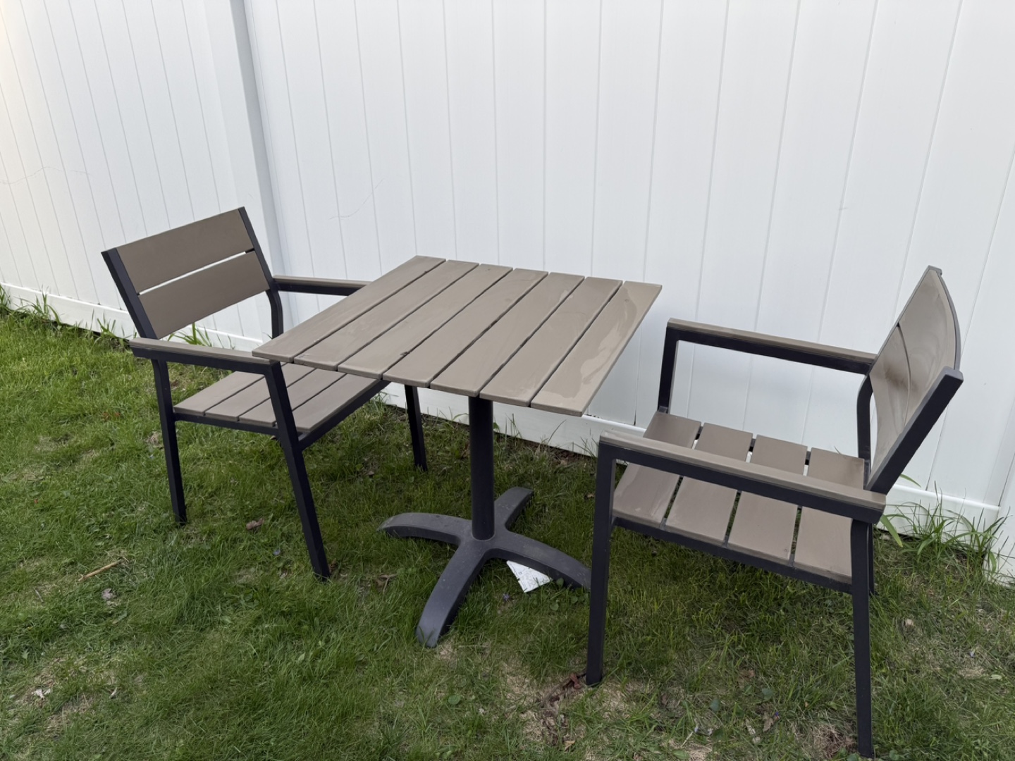 3-Piece Patio Set: Table and Two Chairs