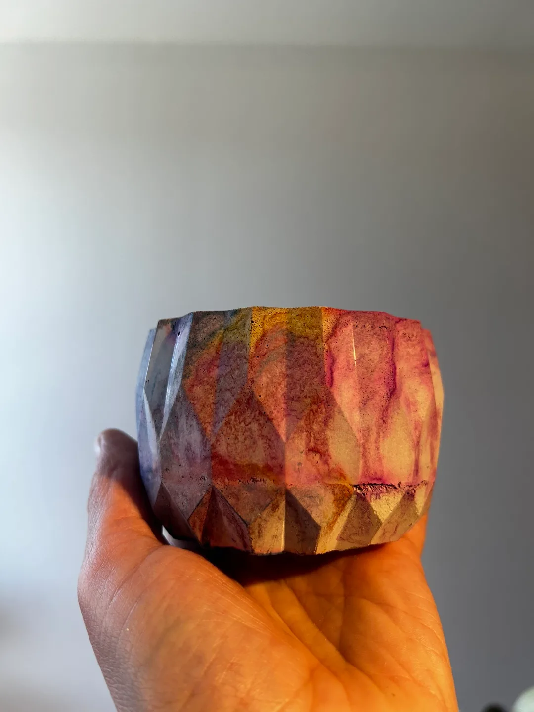Small Geometric Concrete Planter thumbnail