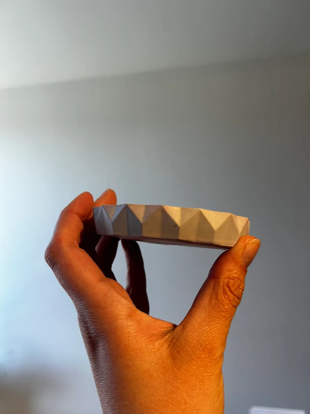 Small Geometric Concrete Dish/Candle Holder image indicator(2)