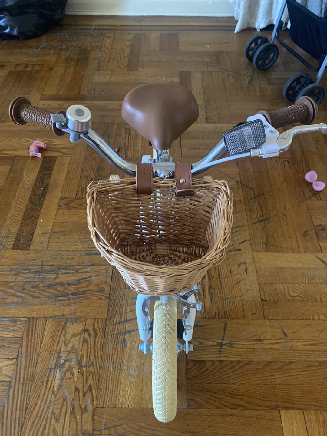 Little Tikes 12" Balance Bike with Basket and Training Wheels
