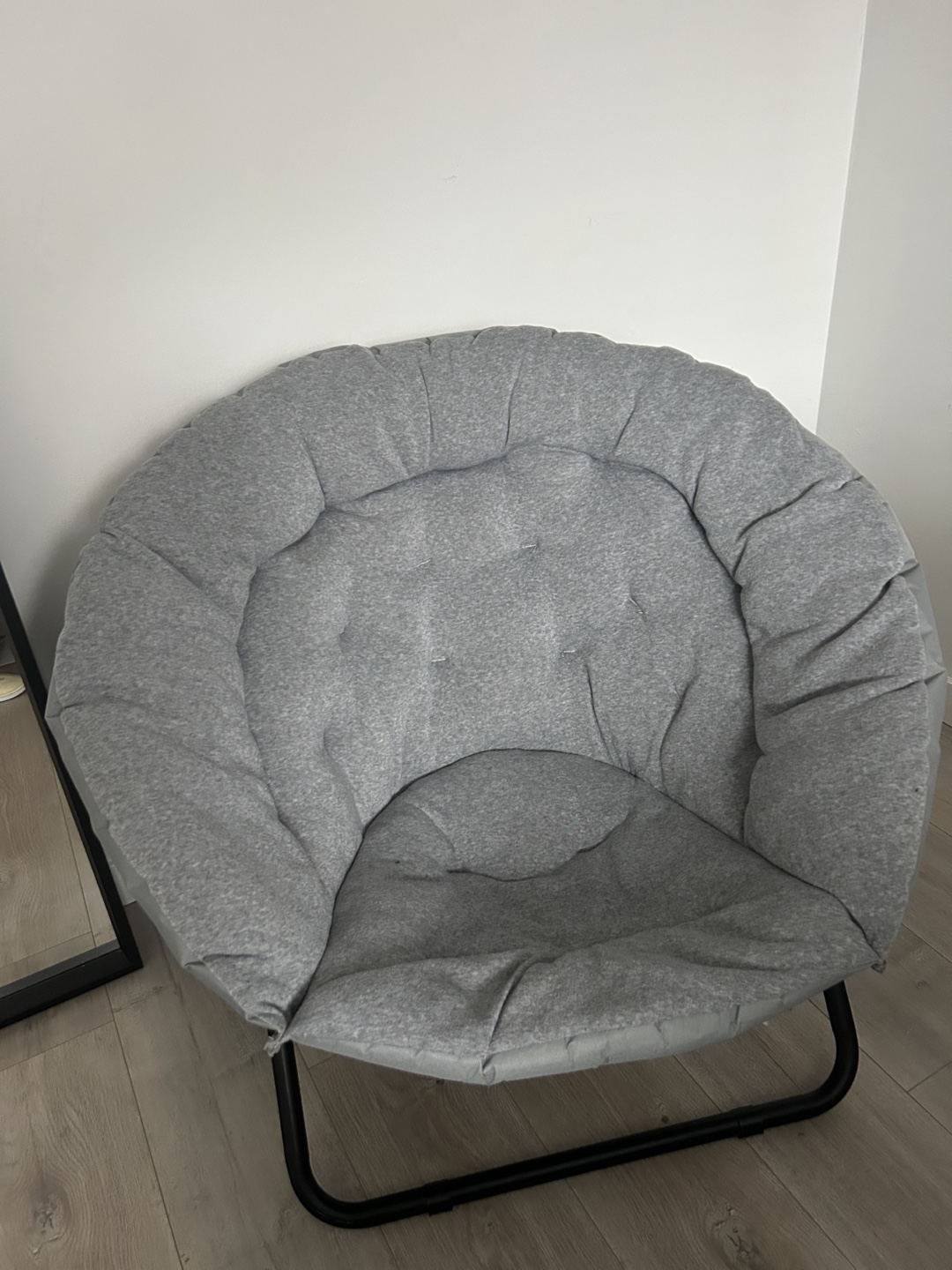 Grey Round Saucer Chair